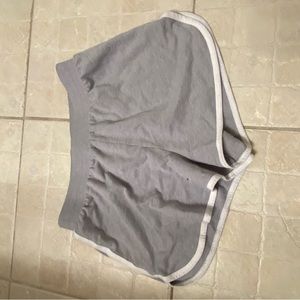 Small Gray Varsity Track Shorts Casual